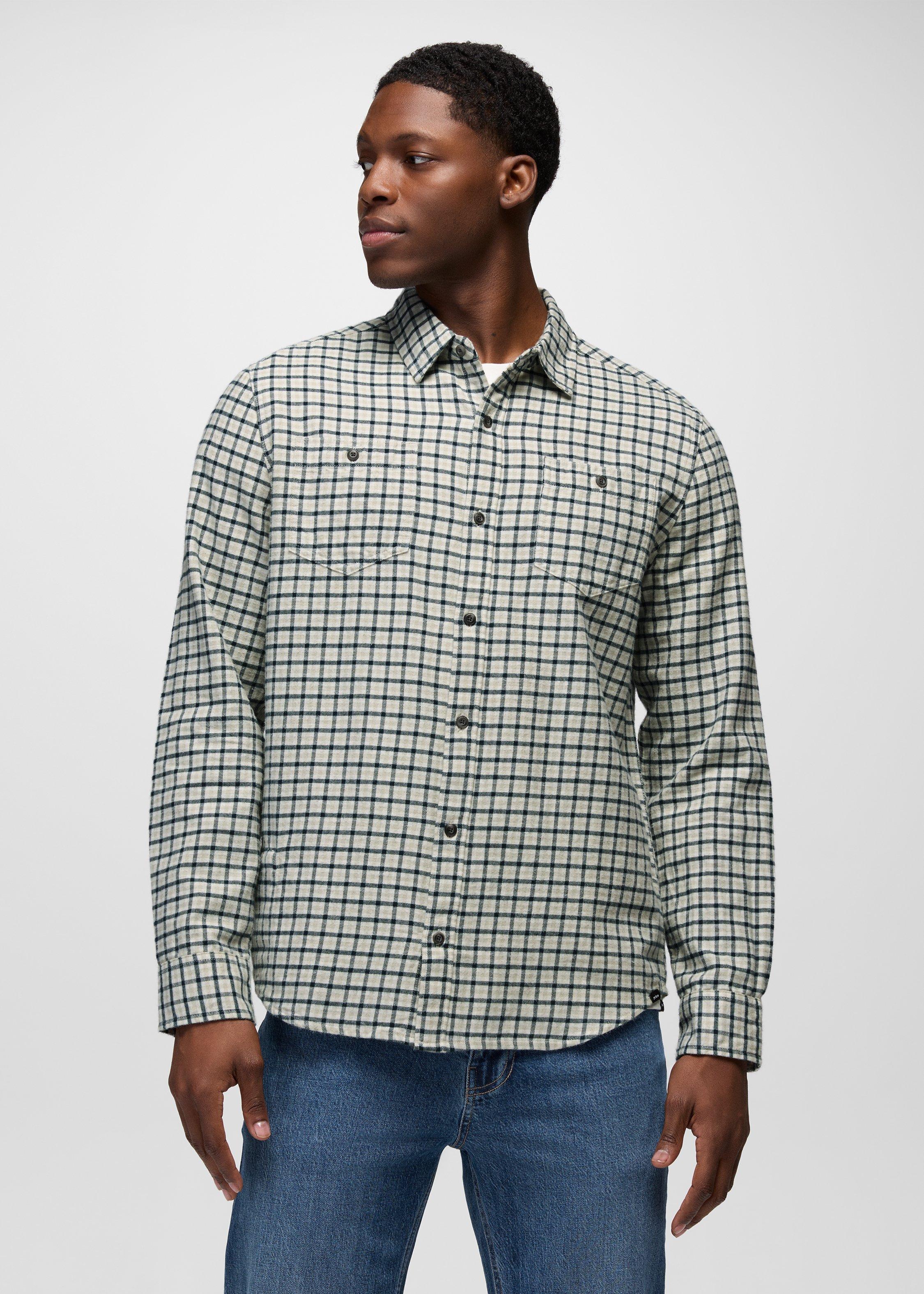 Mens prAna Dolberg Flannel Shirt - Alba