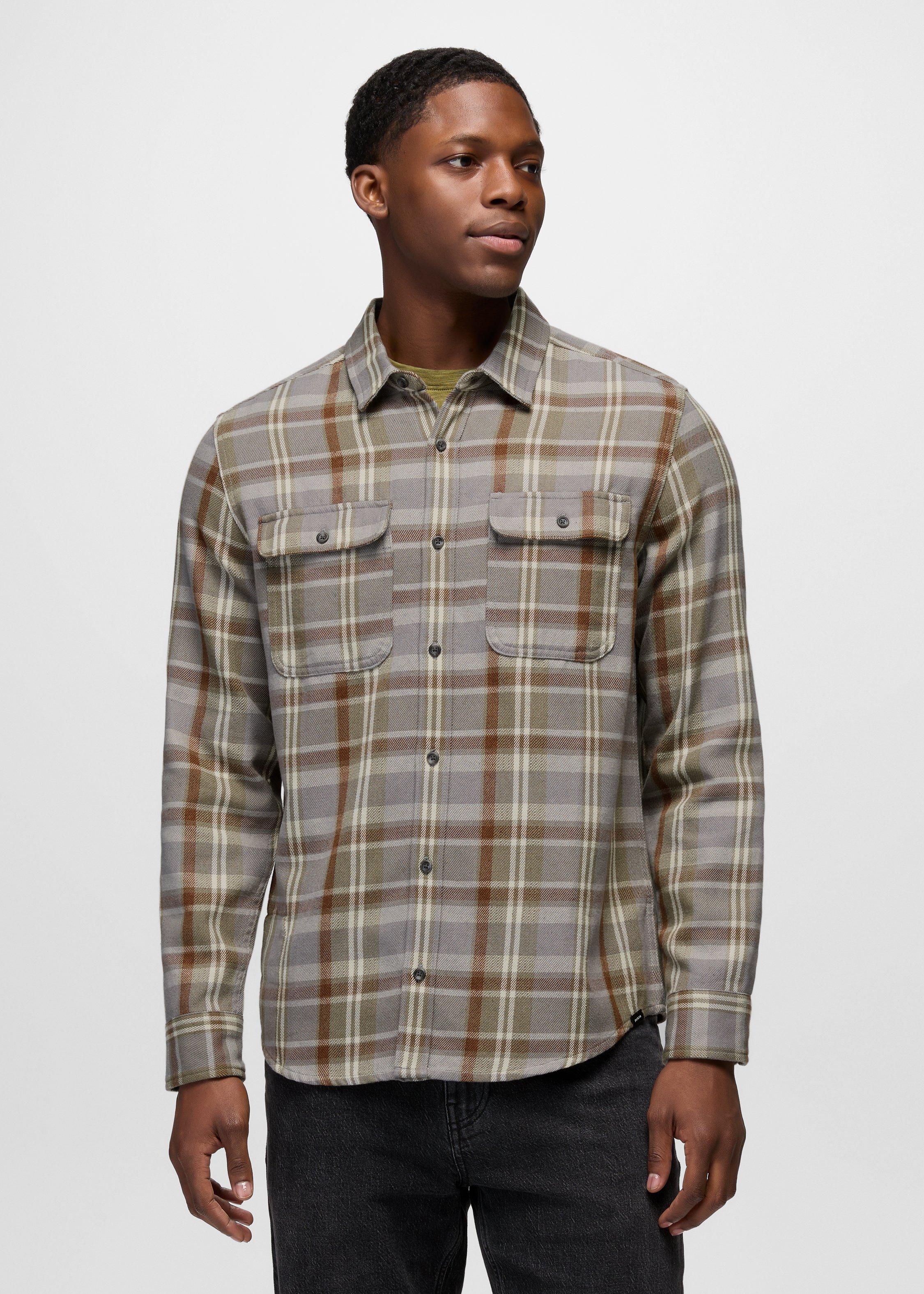 Mens prAna Westbrook Flannel Shirt - Cavern