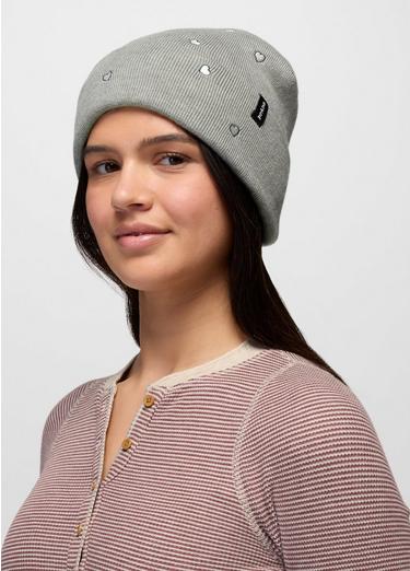 Wild Now Beanie, Color: Heather Grey Hearts, image 8