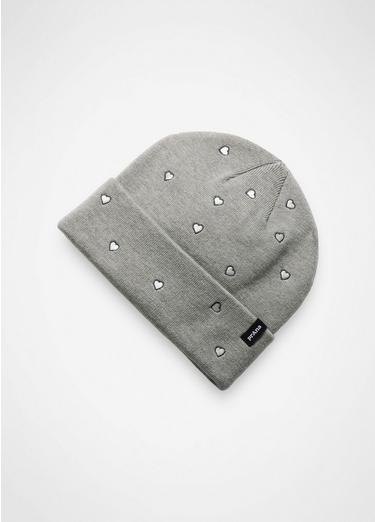 Wild Now Beanie, Color: Heather Grey Hearts, image 7