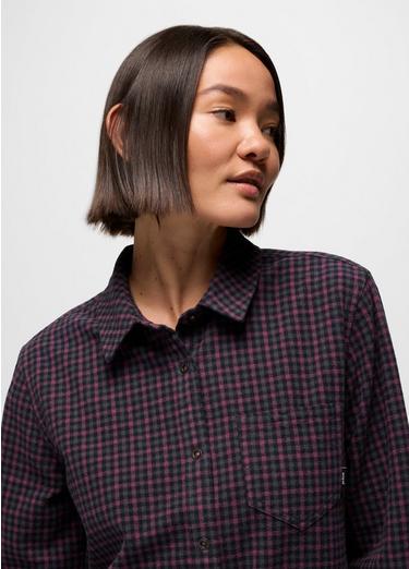 Golden Canyon Flannel, Color: Vino, image 11