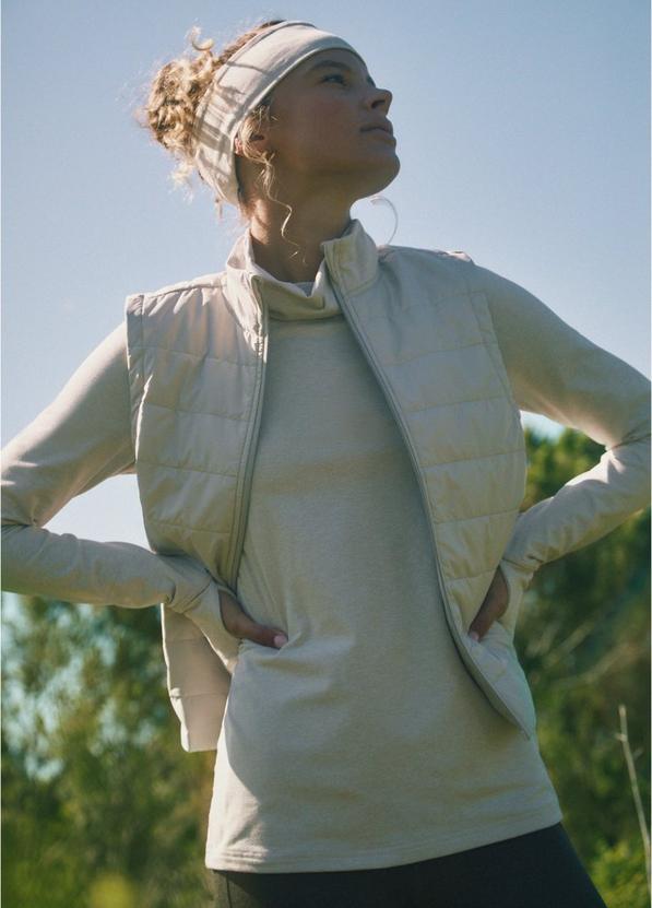 Ice Flow Long Sleeve, Color: Almond Heather, image 3