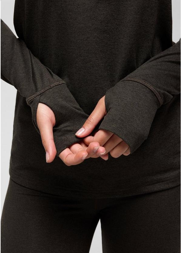 Ice Flow Long Sleeve, Color: Nori Heather, image 3