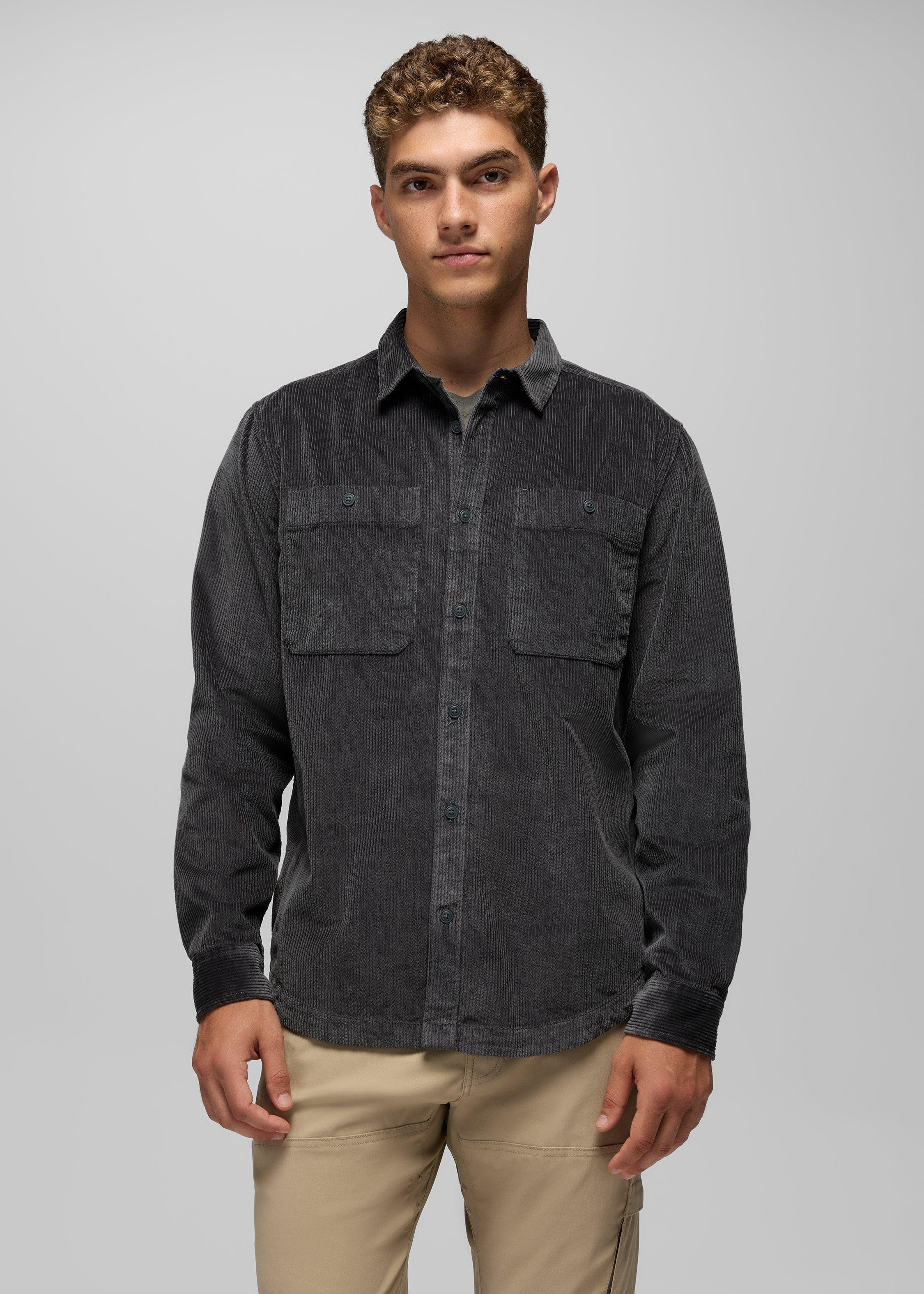 Mens prAna Ridgecrest Long Sleeve - Shadow