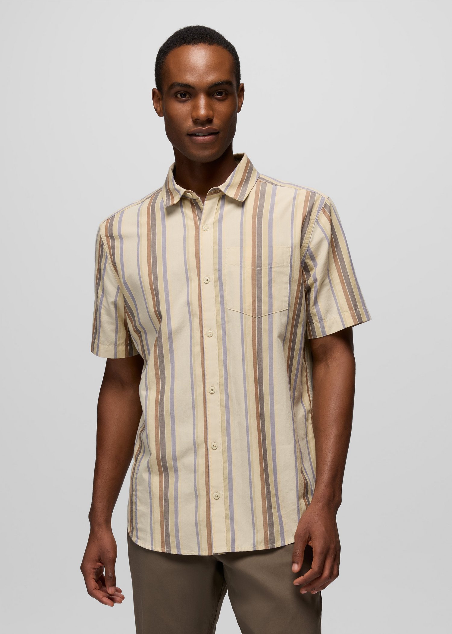 Mens prAna Groveland Shirt - Chamois