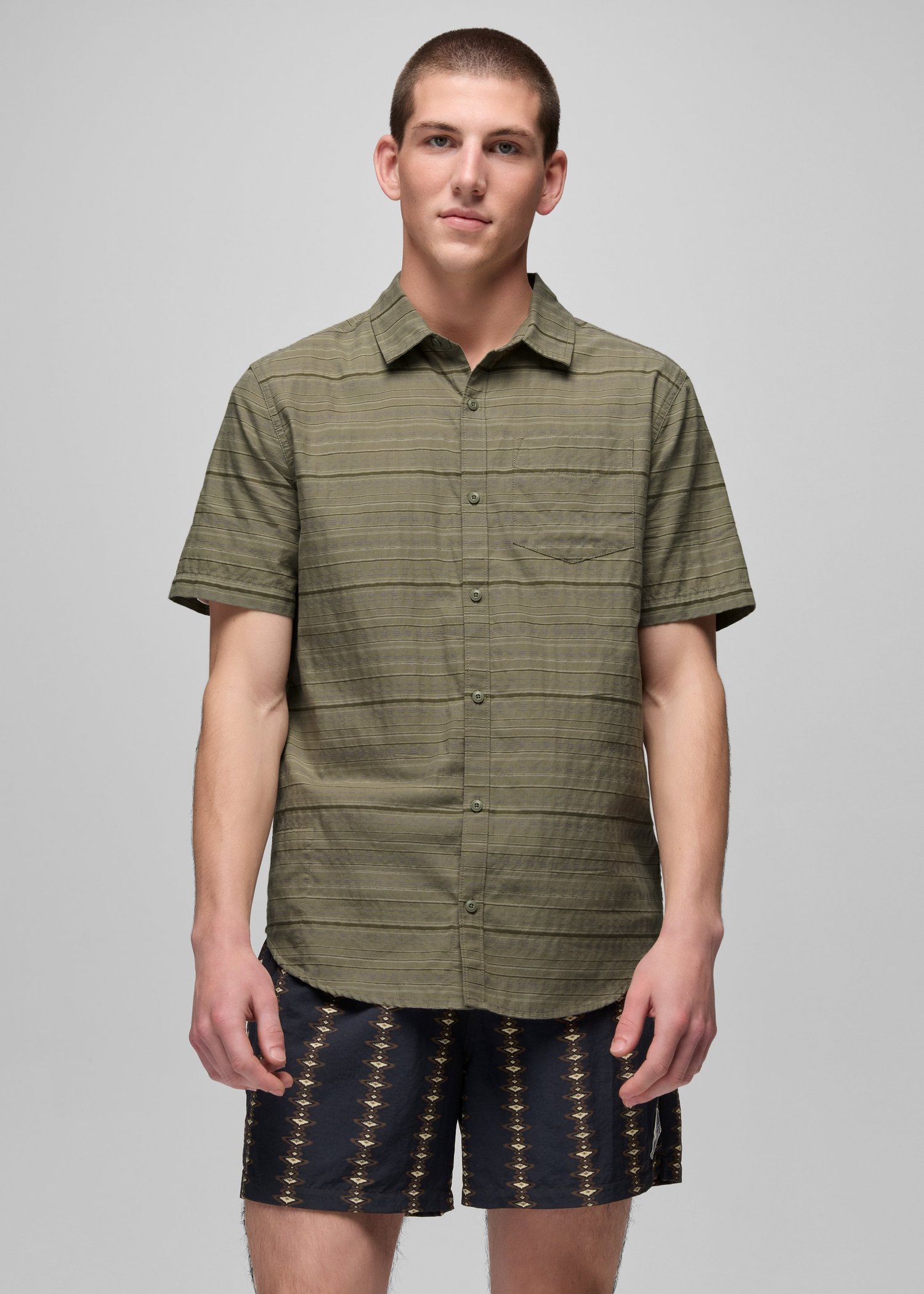 Mens prAna Groveland Shirt - Sage