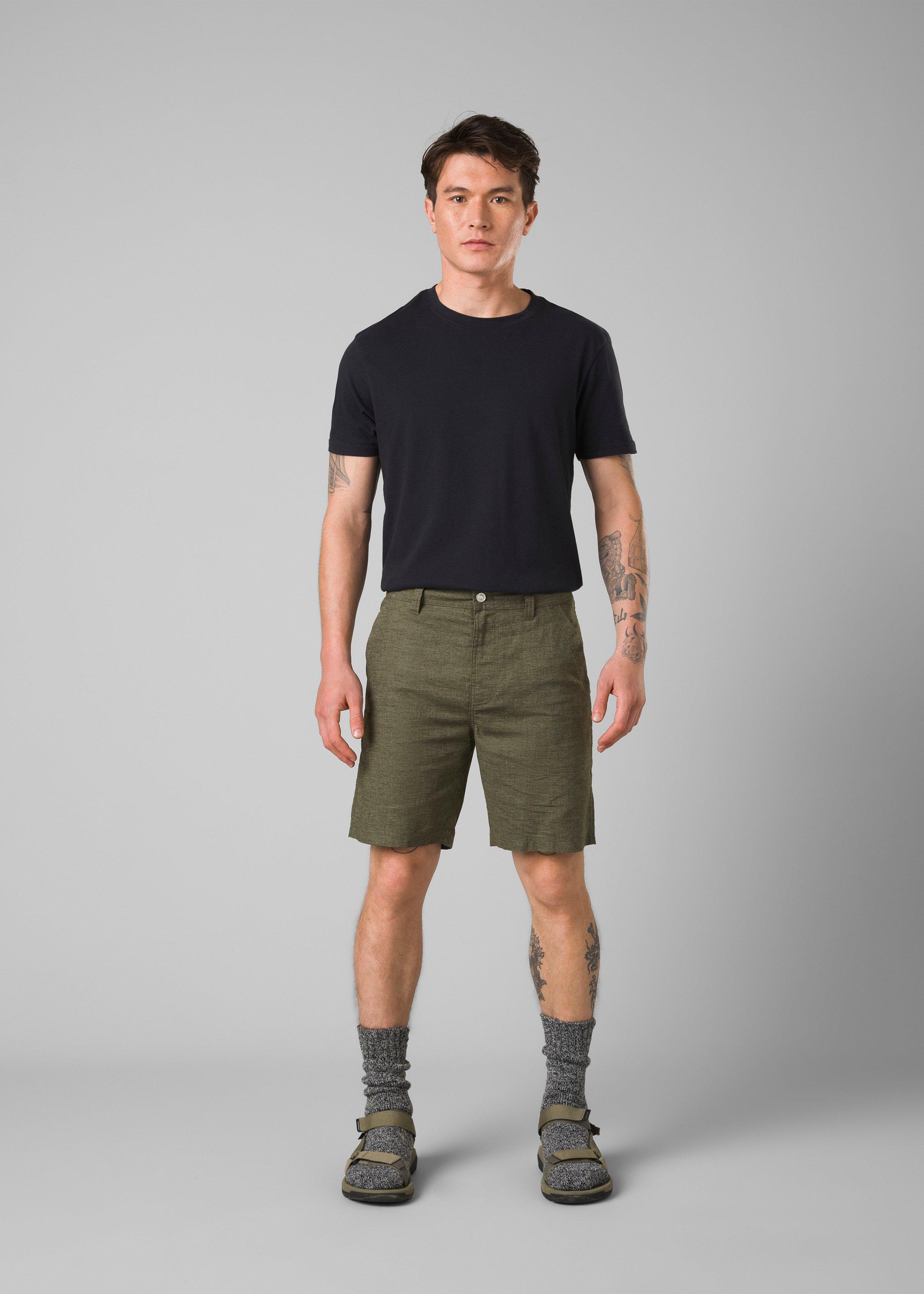 Mens prAna Furrow Short - Cargo Green