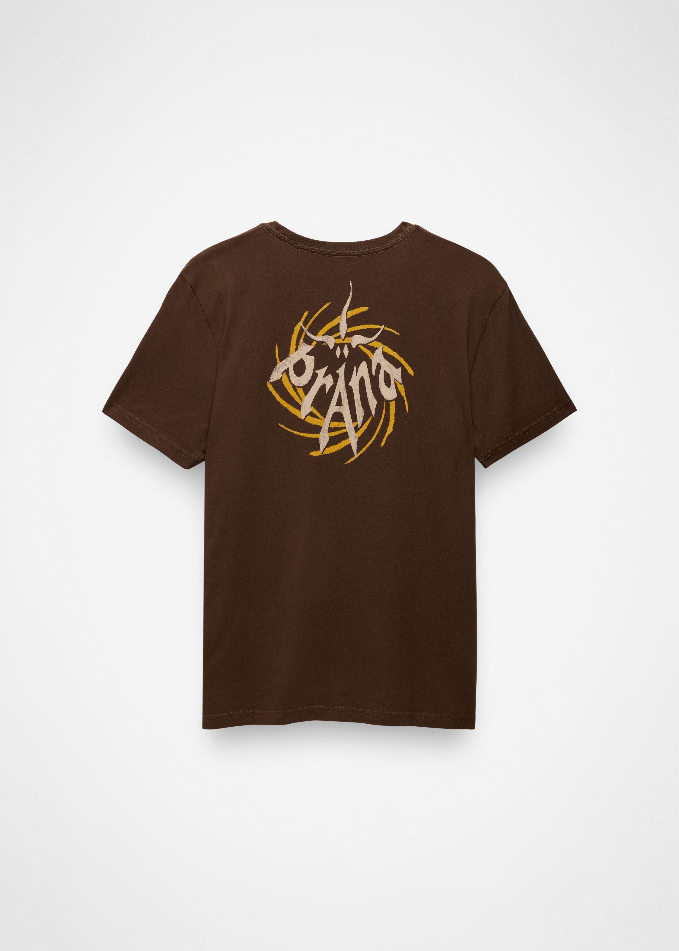 Gender Neutral prAna Heritage Graphic Tee - Dark Roast Universe