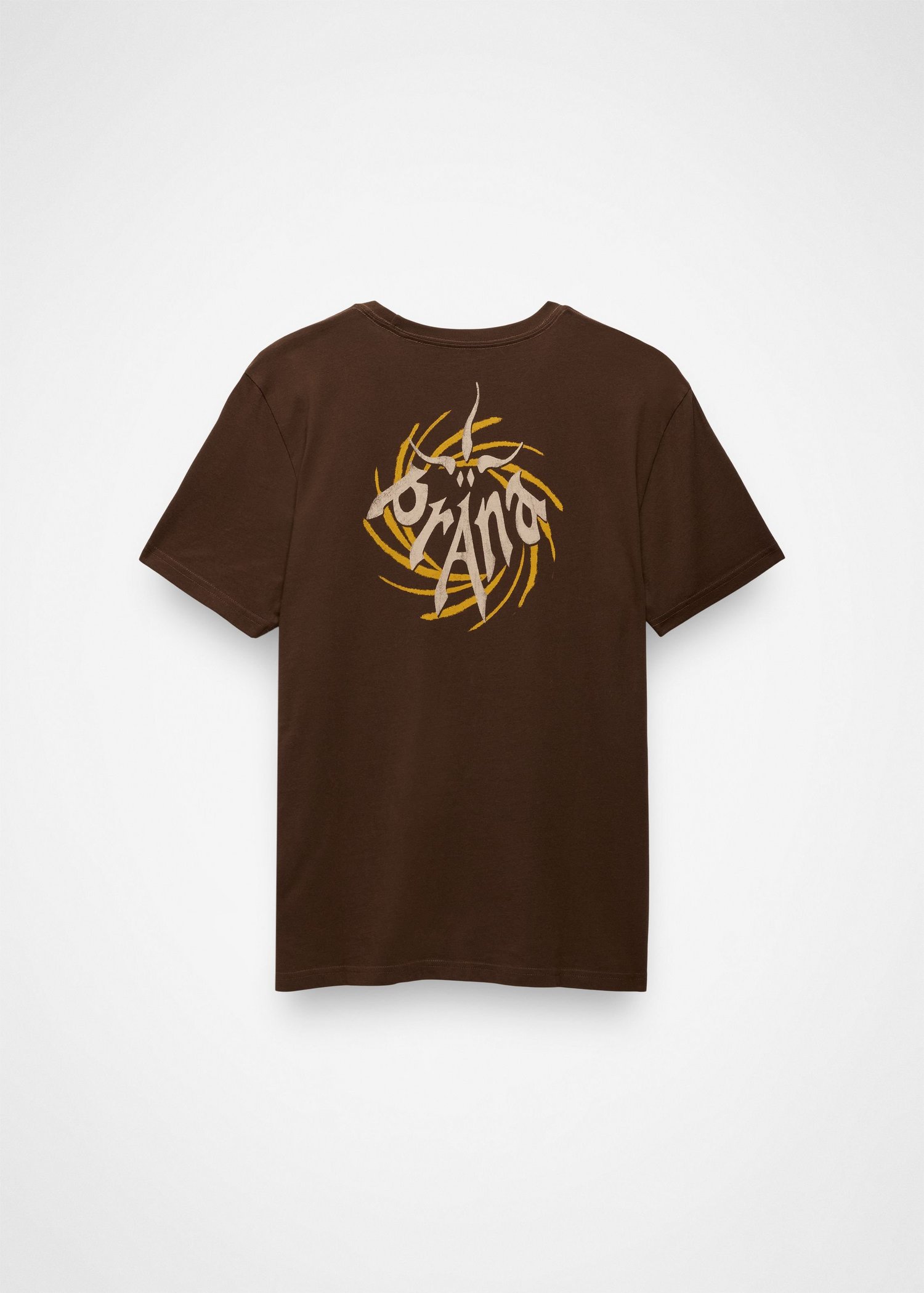 Gender Neutral prAna Heritage Graphic Tee - Dark Roast Universe