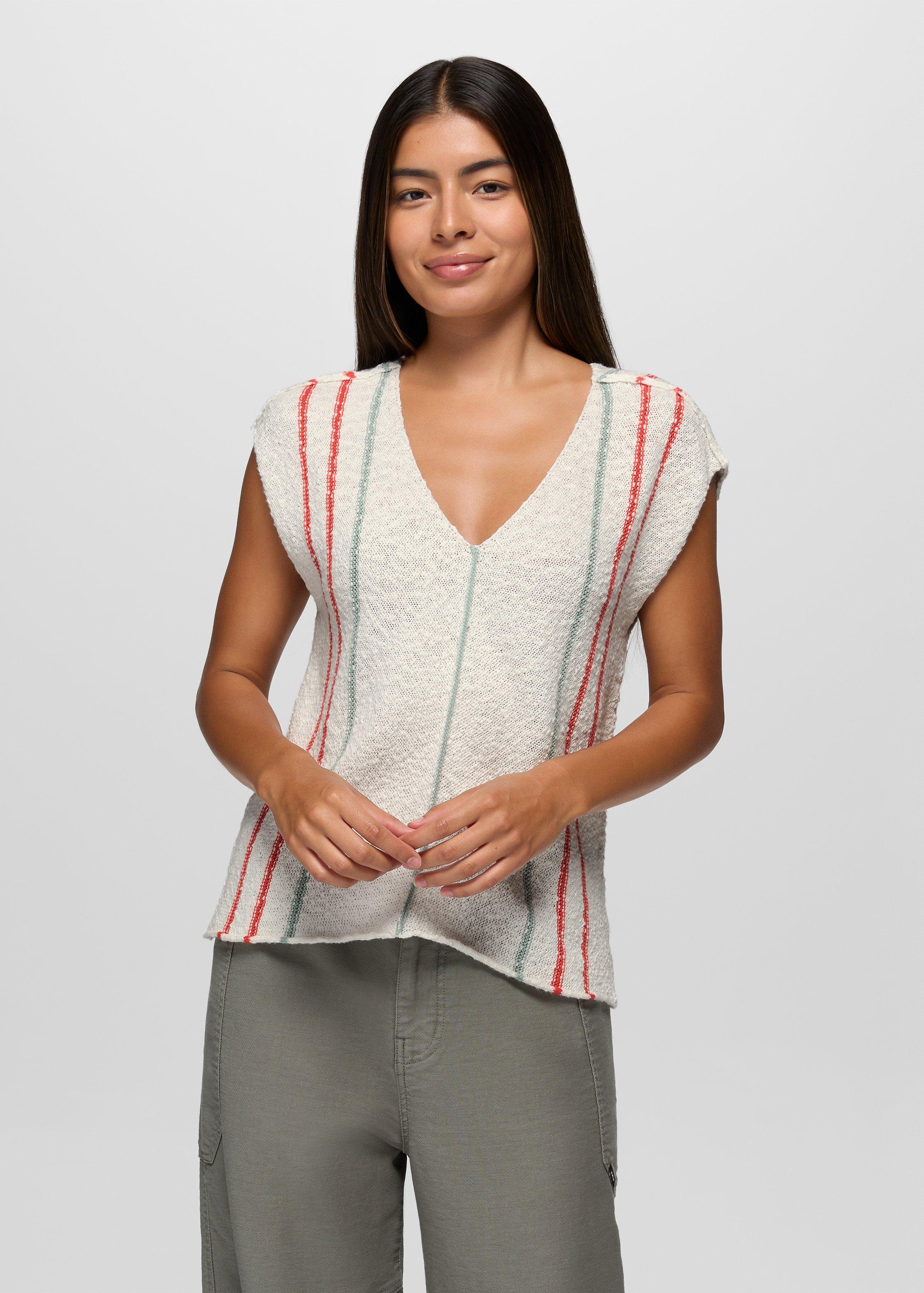 Womens prAna Wave Maker Sweater Top - Soft White