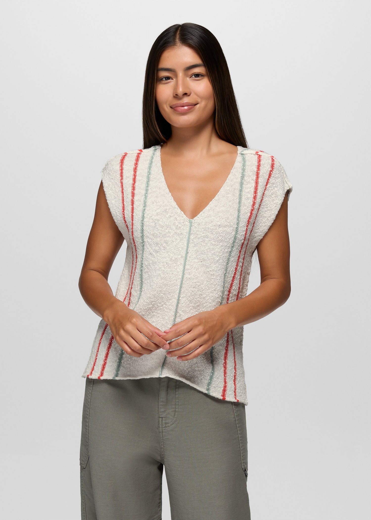 Womens prAna Wave Maker Sweater Top - Soft White