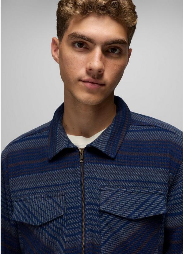 prAna Heritage Zip Flannel, Color: Capulet Blue, image 9
