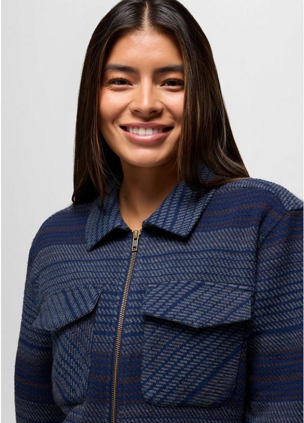 prAna Heritage Zip Flannel, Color: Capulet Blue, image 4