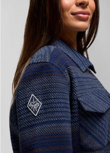 prAna Heritage Zip Flannel, Color: Capulet Blue, image 8