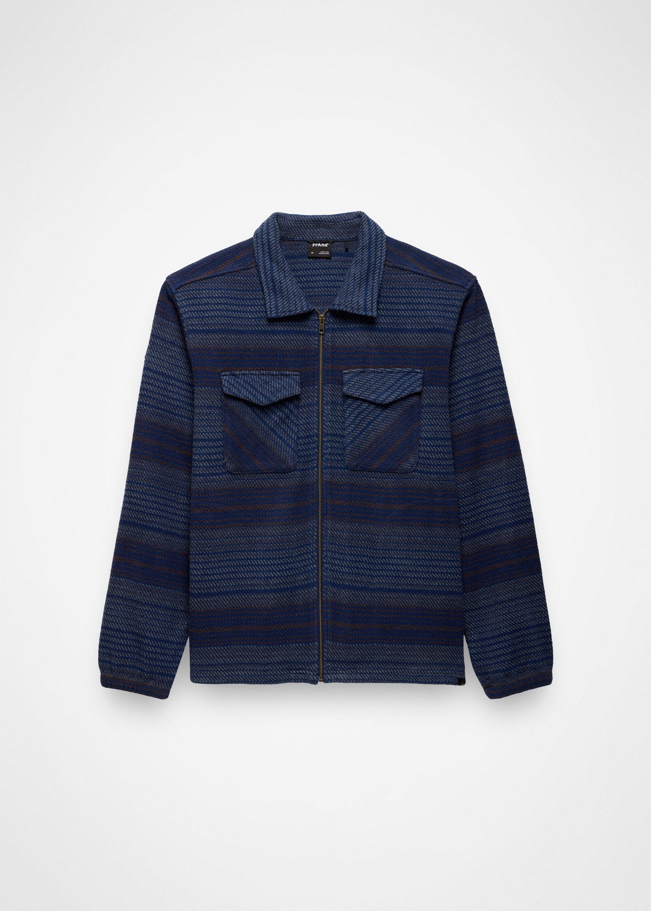 Gender Neutral prAna Heritage Zip Flannel - Capulet Blue