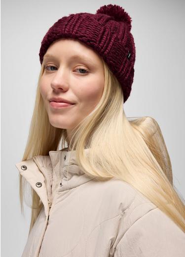 Snow Crystal Beanie, Color: Deep Vino, image 4