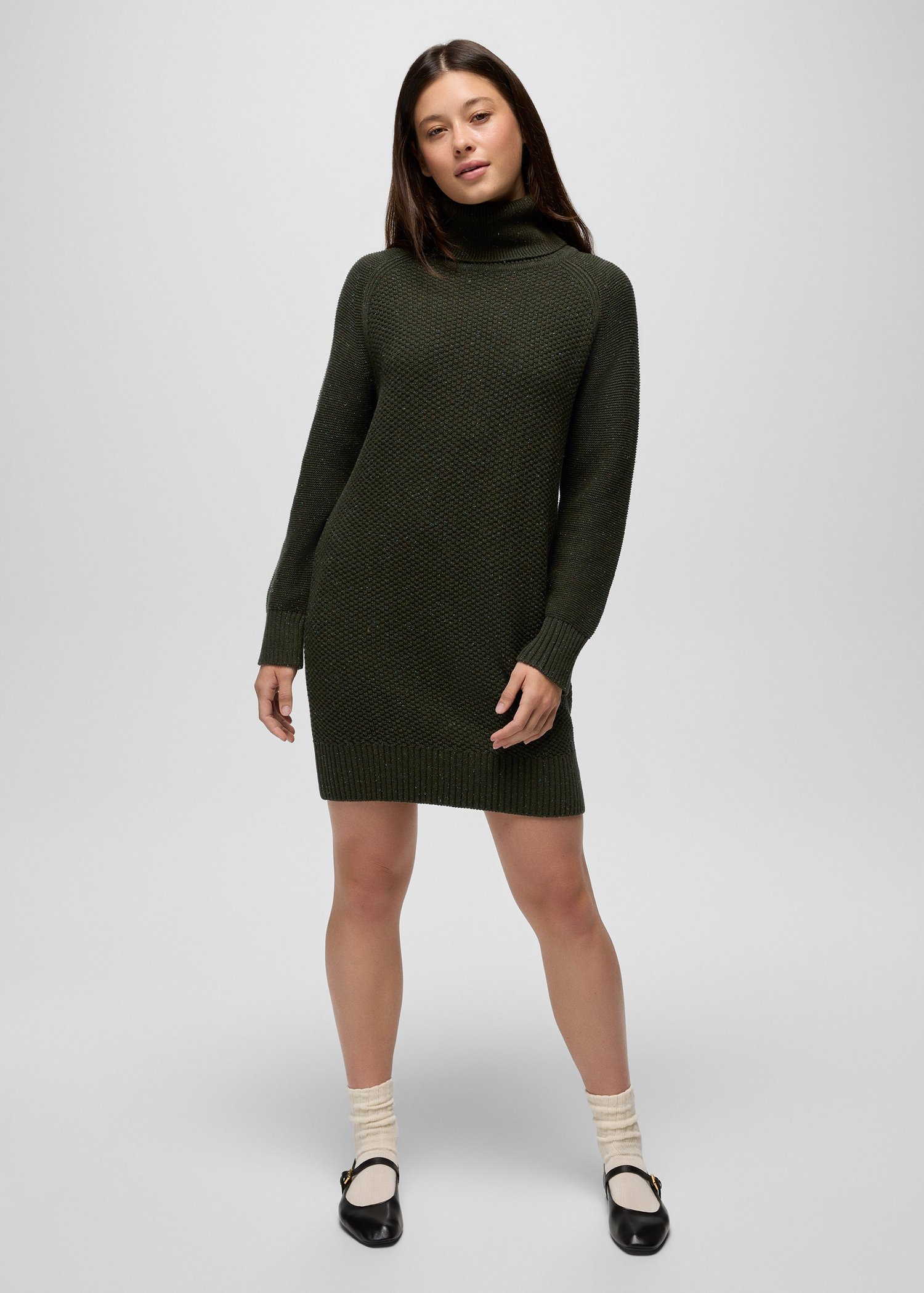 Womens prAna Sangria Fields Sweater Dress - Evergreen