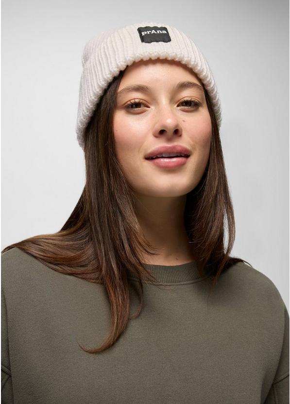 prAna Logo Beanie, Color: Soft White, image 5