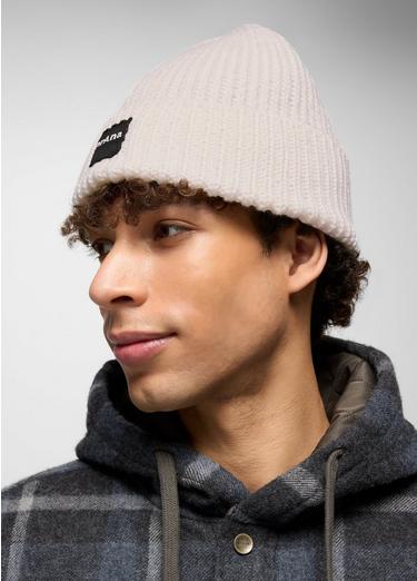 prAna Logo Beanie, Color: Soft White, image 7