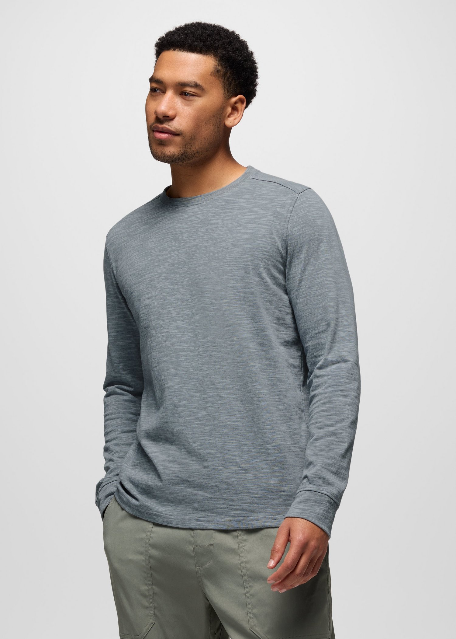Mens prAna Ronnie Crew II - Quarry