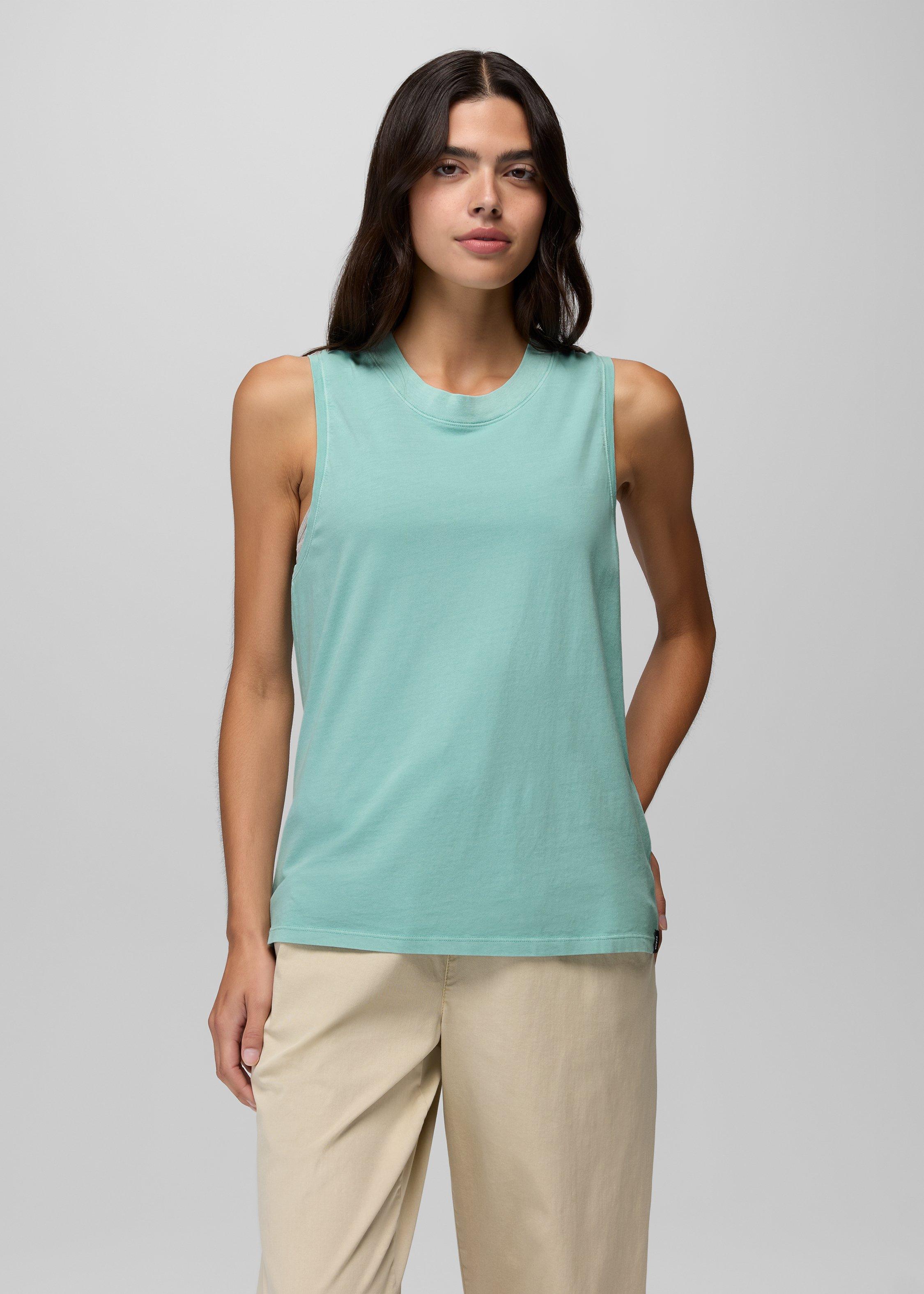 Womens prAna Everyday Tank - Sea Glass