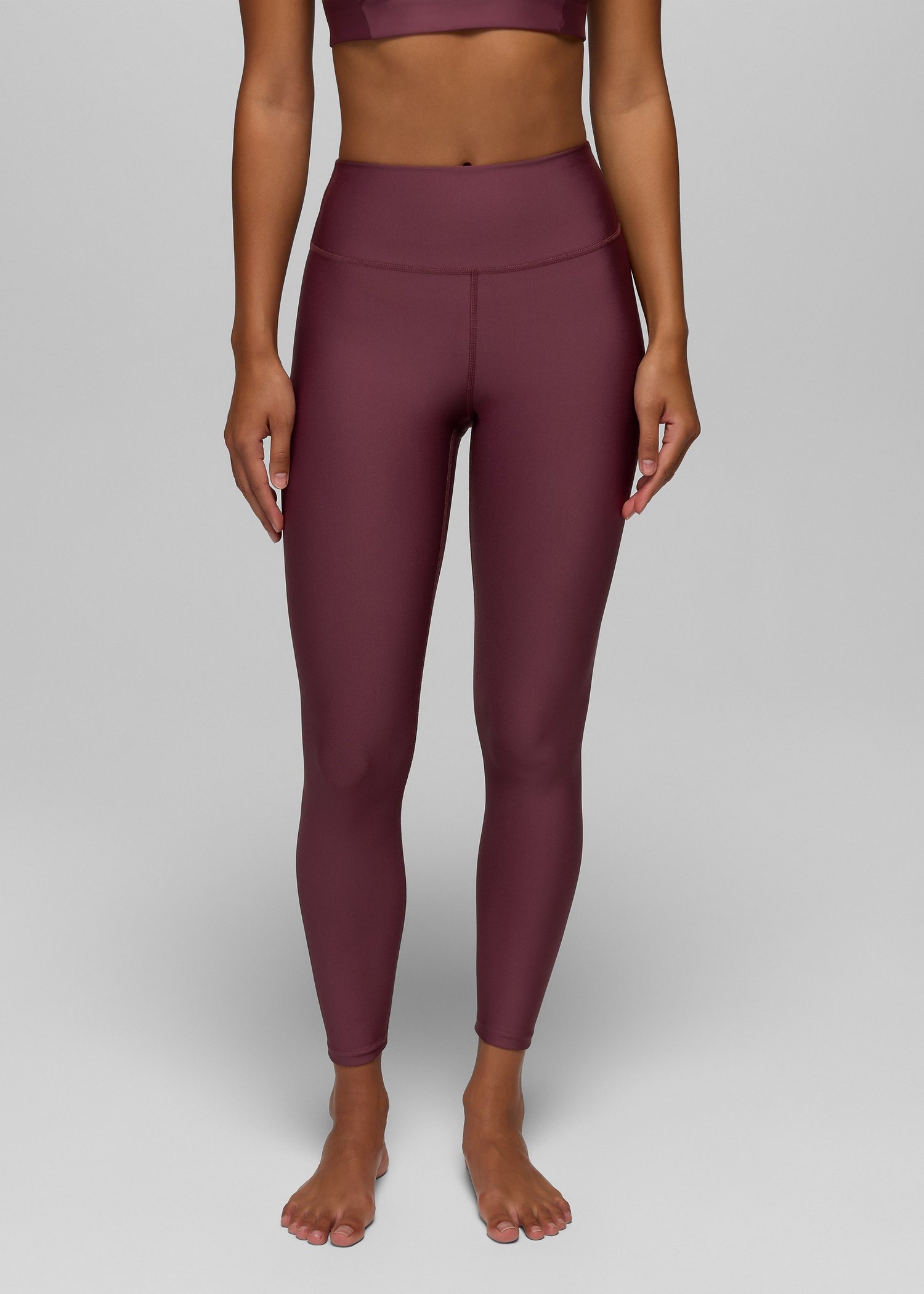 Womens prAna Sculpt™ 7/8 Legging - Deep Vino