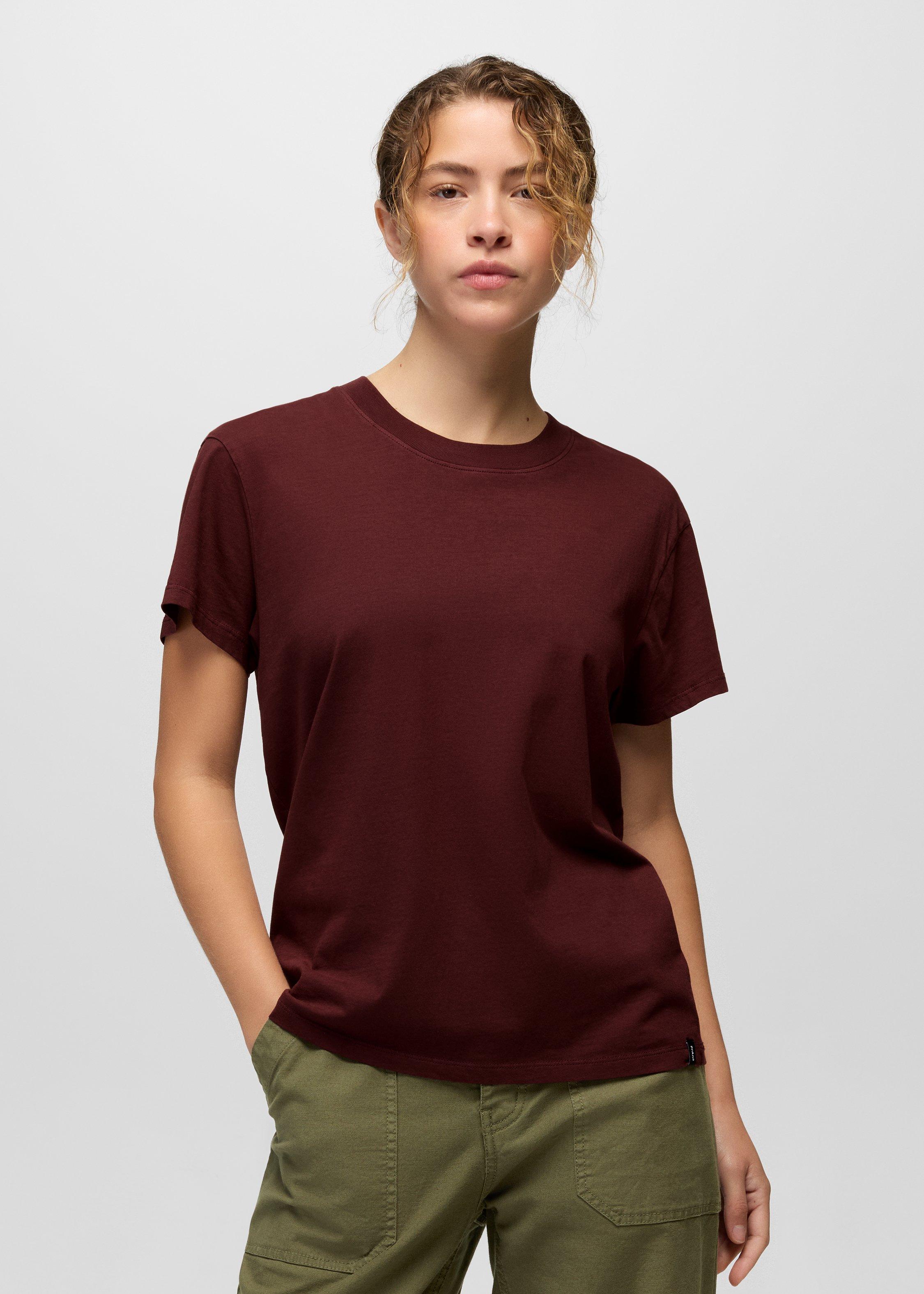 Womens prAna Everyday Short Sleeve Tee - Cacao