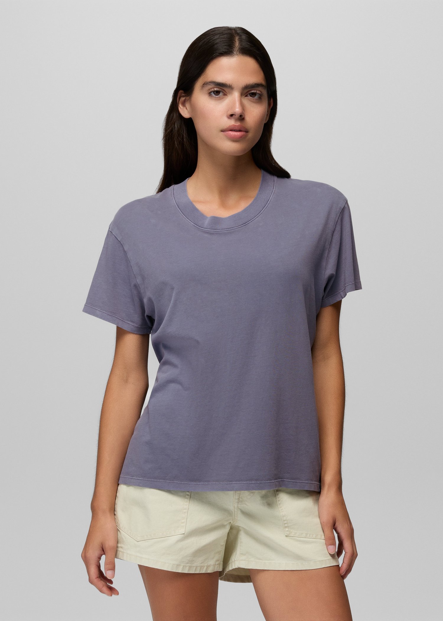 Womens prAna Everyday Short Sleeve Tee - Taro