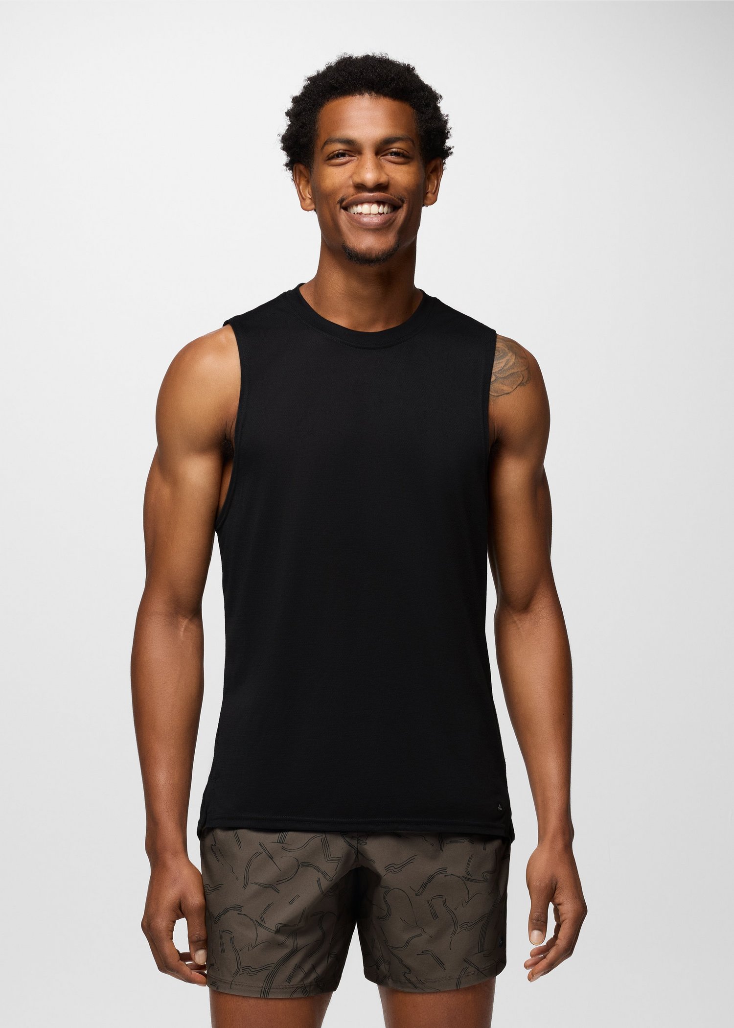 Mens prAna Natural Flow Tank - Black