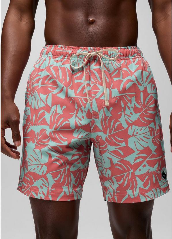 La Jolla Lined Swim Short, Color: Sea Glass Monstera, image 1