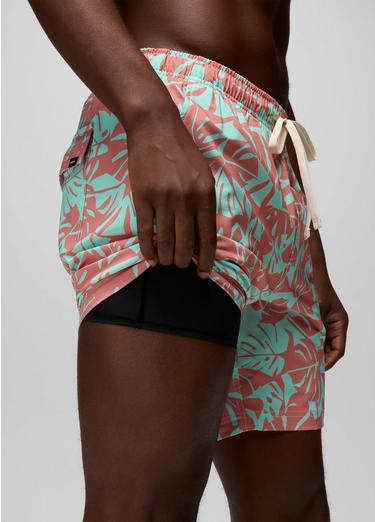 La Jolla Lined Swim Short, Color: Sea Glass Monstera, image 4