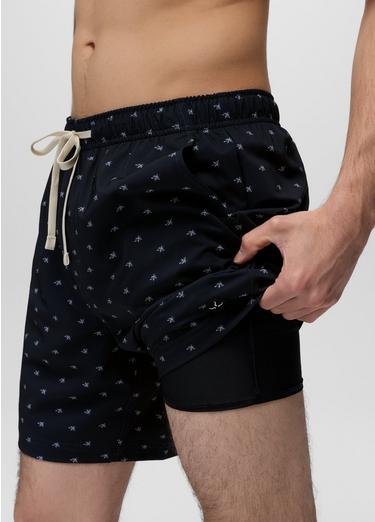 La Jolla Lined Swim Short, Color: Nautical Palms, image 3