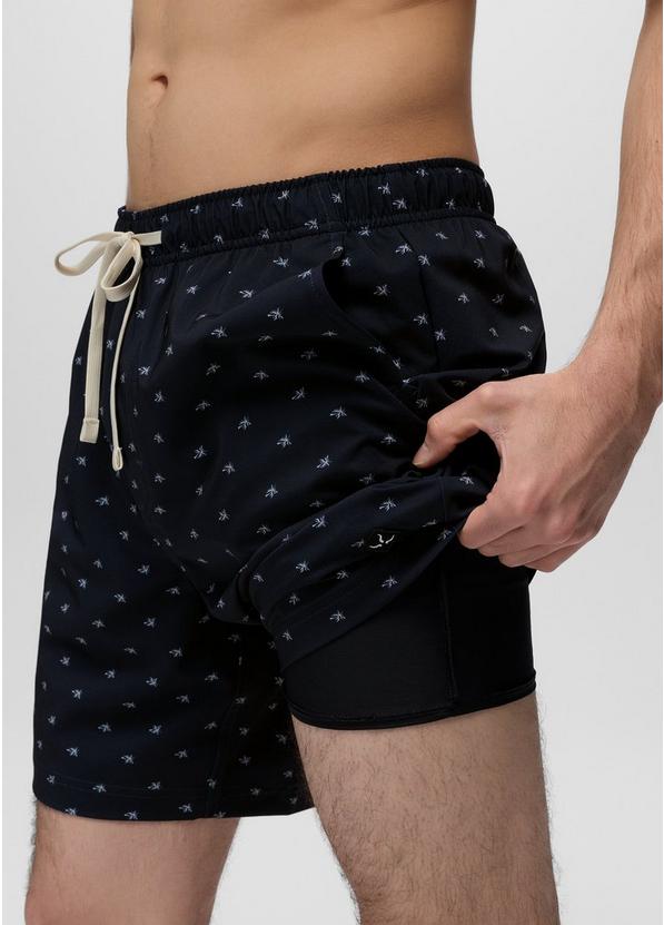 La Jolla Lined Swim Short, Color: Nautical Palms, image 3