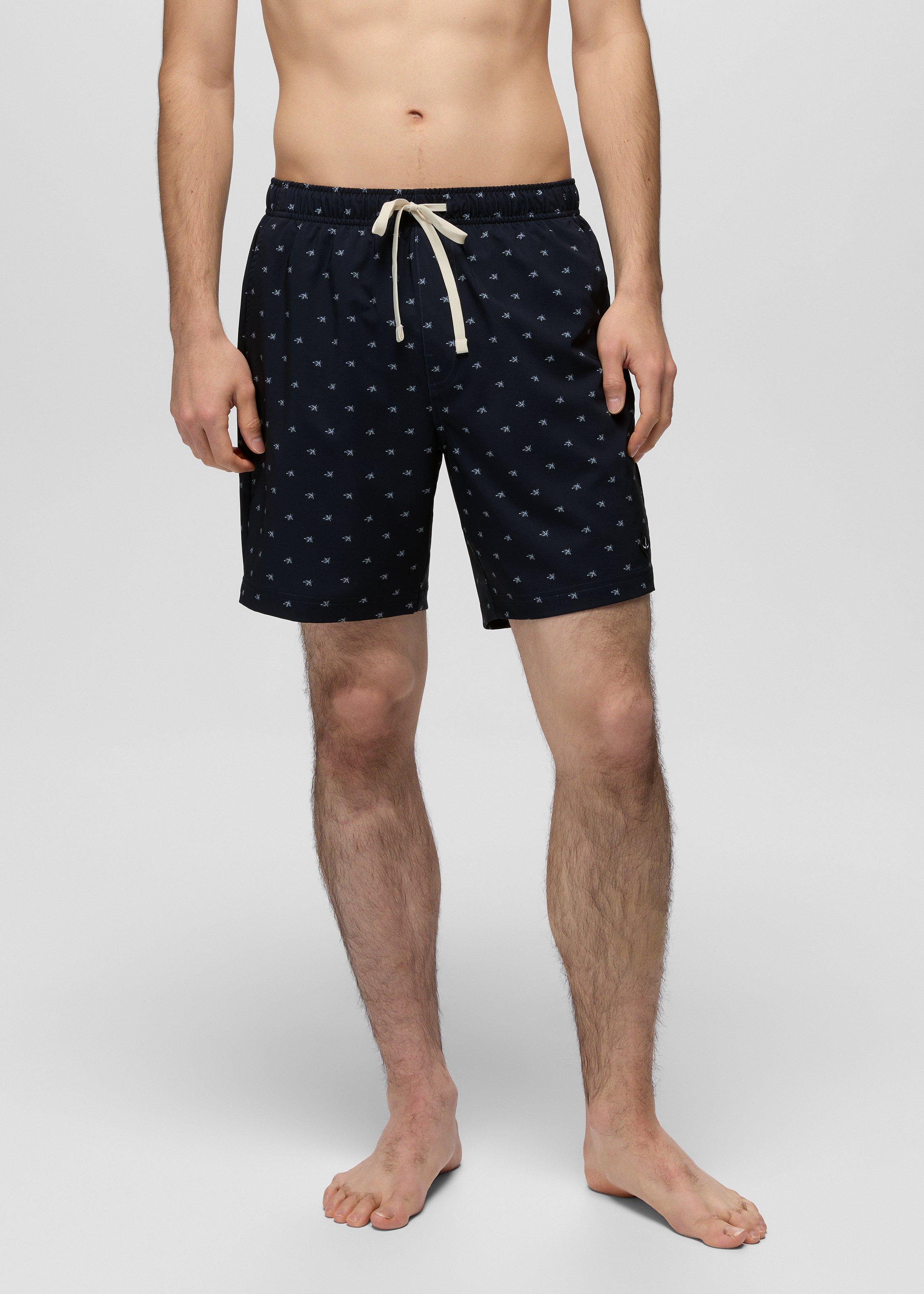 Mens prAna La Jolla Lined Swim Short - Nautical Palms