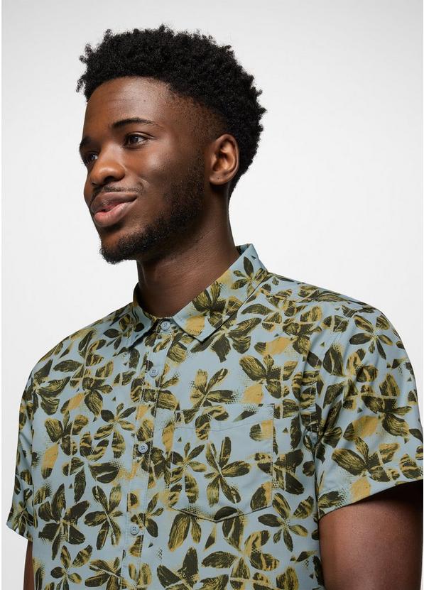 Lost Sol Printed Short Sleeve Shirt, Color: Saltwater Wildflower, image 5