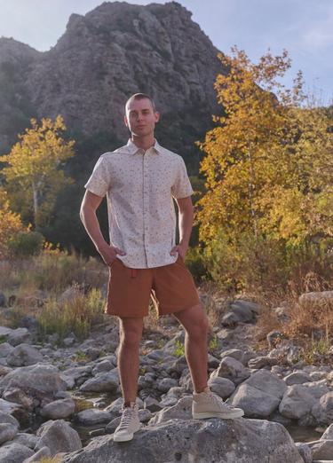 Stretch Zion Pull On Short, Color: Tawny, image 3