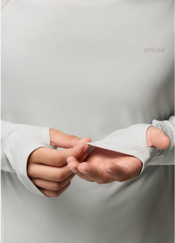 Sol Shade Long Sleeve Crew, Color: River Rock, image 4