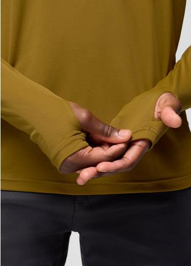 Sol Shade Long Sleeve Crew, Color: Retro Olive, image 7