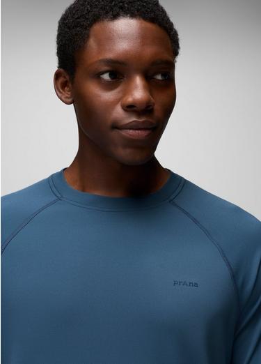 Sol Shade Long Sleeve Crew, Color: Bluff Blue, image 3