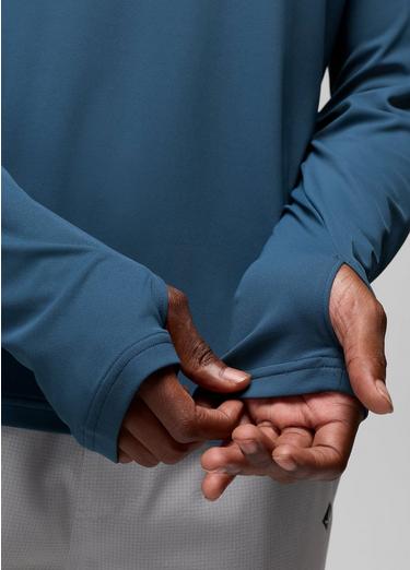 Sol Shade Long Sleeve Crew, Color: Bluff Blue, image 4