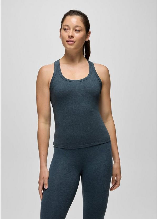 Heavana Racerback Tank, Color: Stormy Night Heather, image 7