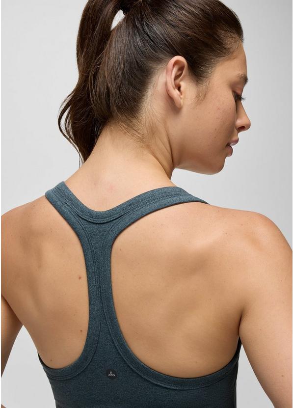 Heavana Racerback Tank, Color: Stormy Night Heather, image 4