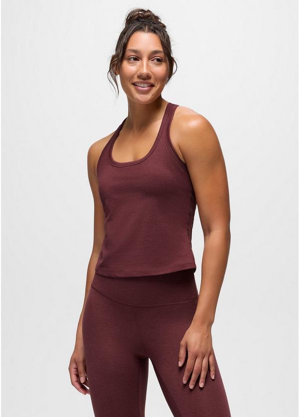 Heavana Racerback Tank, Color: Deep Vino Heather, image 7