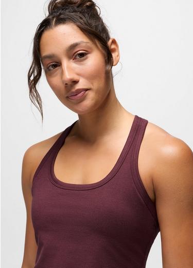 Heavana Racerback Tank, Color: Deep Vino Heather, image 3