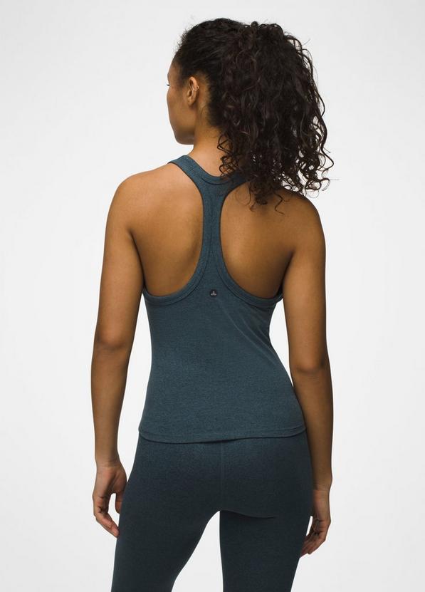 Heavana Racerback Tank, Color: Stormy Night Heather, image 9