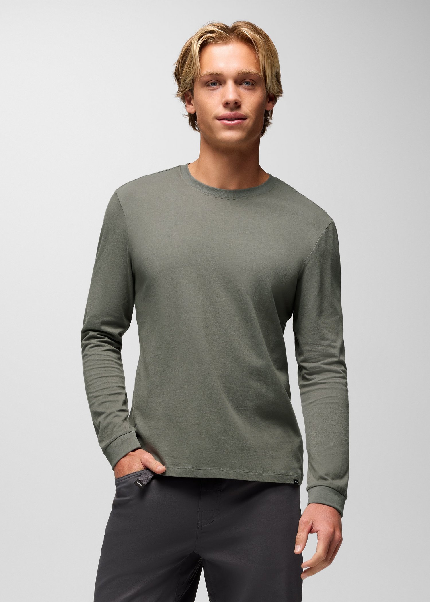 Mens prAna Everyday Long Sleeve Tee - Thyme