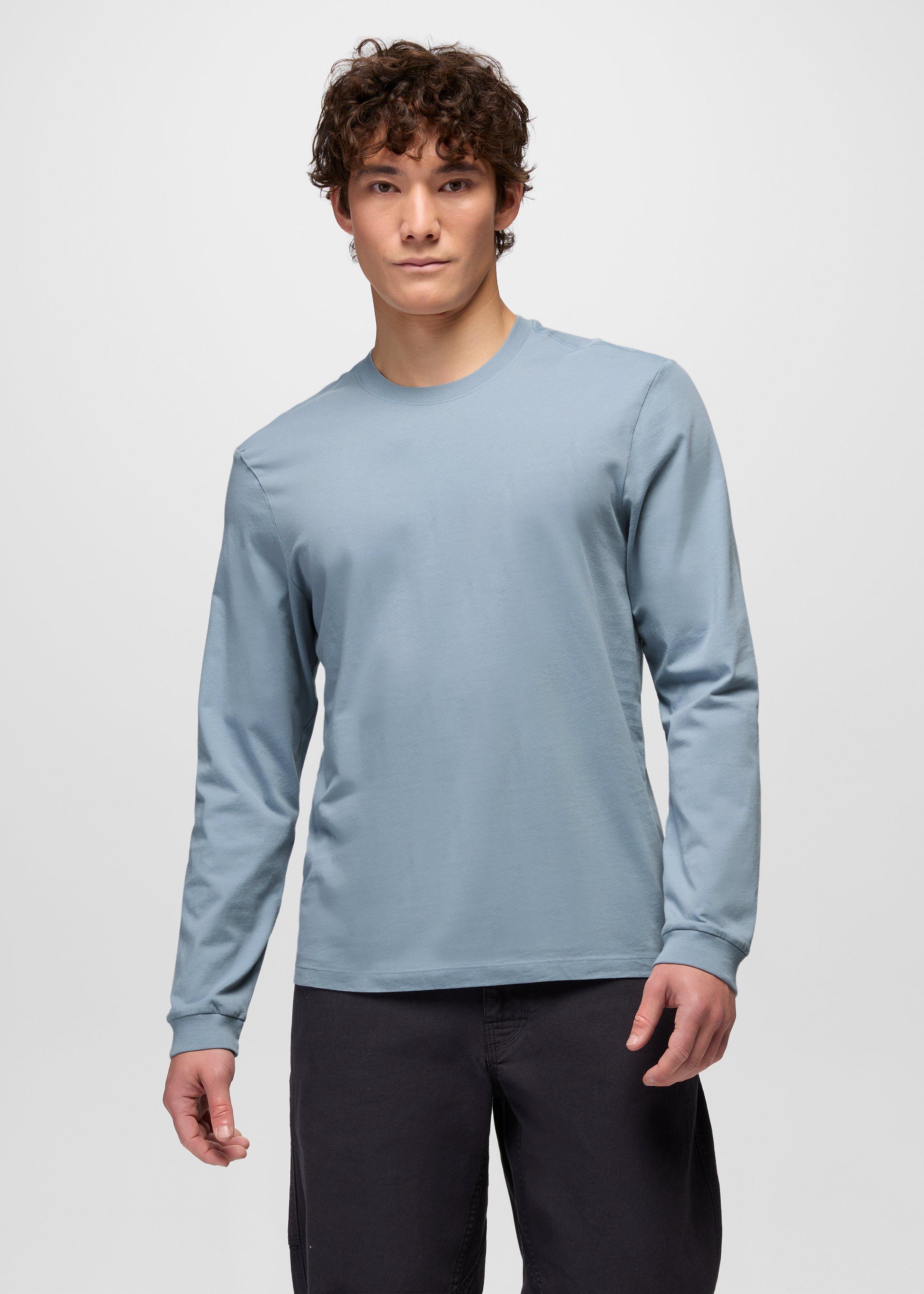Mens prAna Everyday Long Sleeve Tee - Glacier Skies