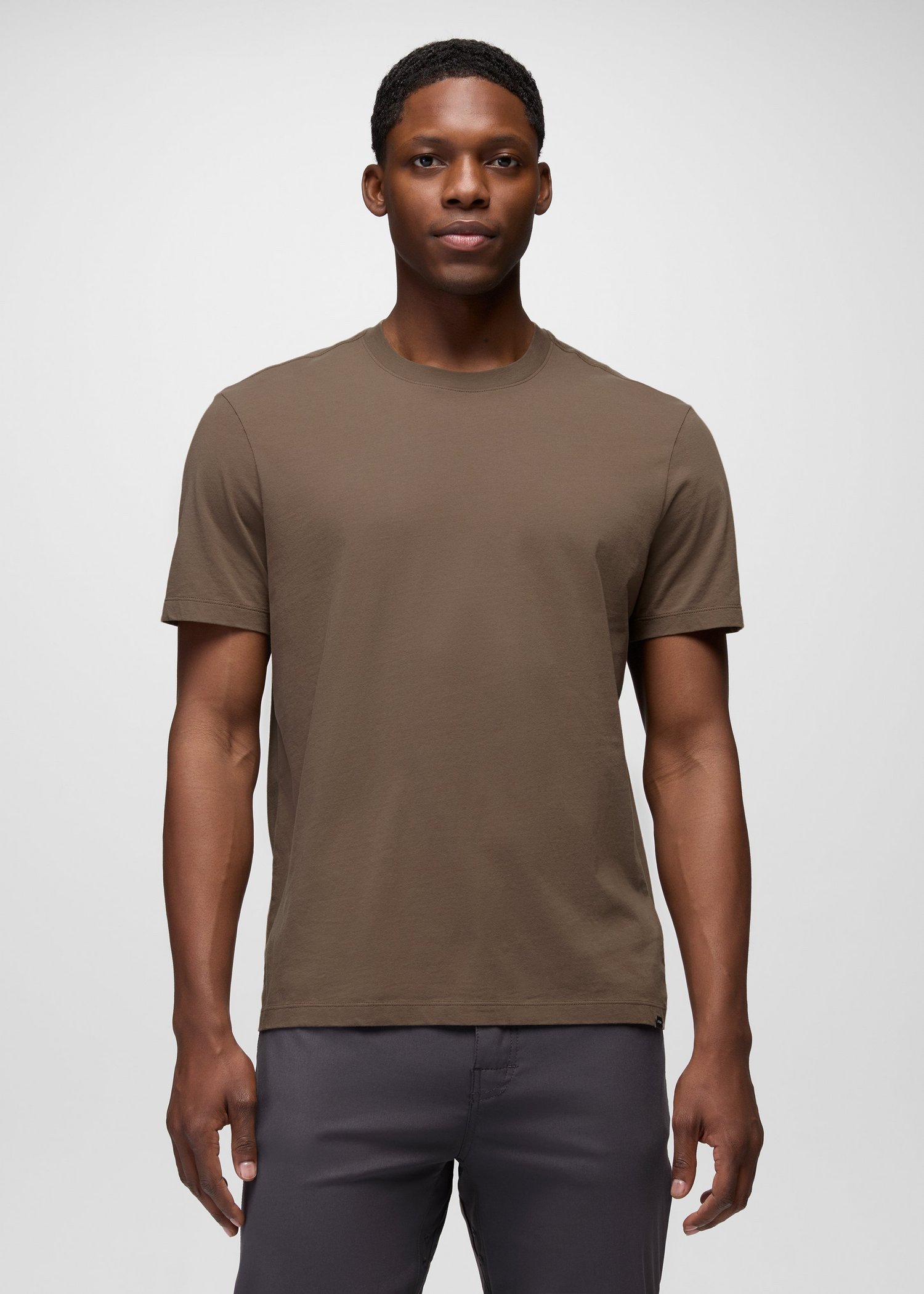 Mens prAna Everyday Short Sleeve Tee - Mud