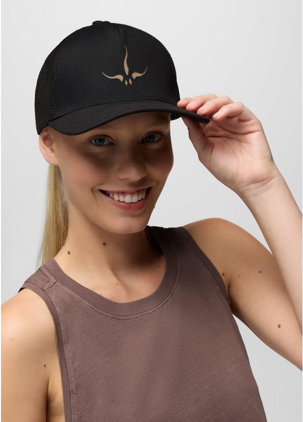 Roads Ahead Trucker, Color: Black prAna Horns, image 2