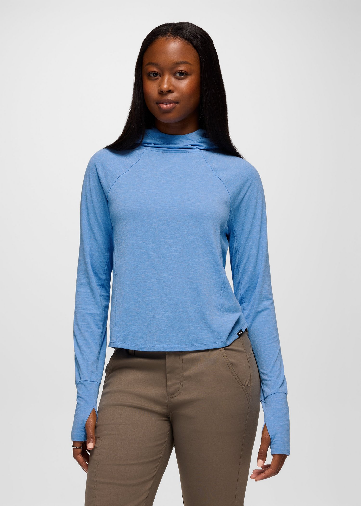 Womens prAna Sol Searcher Sun Hoodie - Blue Vibes